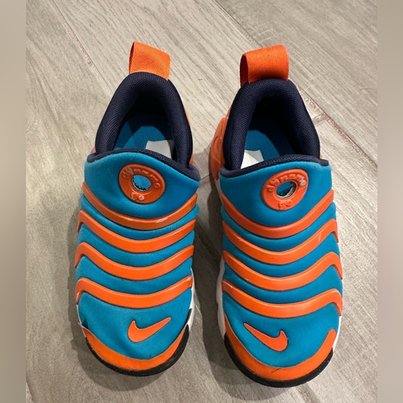 Nike Other - Nike Nike Kids Vibrant Blue and Orange Sneakers- Size 11c